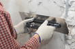 Plasterer at work