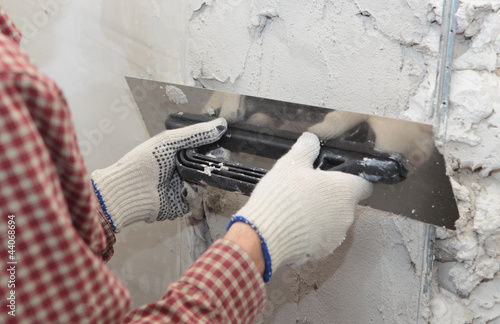 Photo: Plasterer at work Plasterer at work