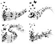Set of musical background