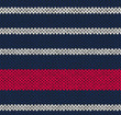 Style Seamless Marine Blue White Red Color Knitted Vector Patter
