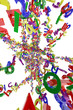 Multitud de letras de colores