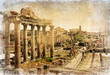 Roman forums - retro picture Roman forums - retro picture
