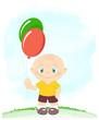 Vector: Little boy with toy balloons Little boy with toy balloons