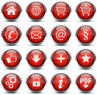 Button Icon Set Rot