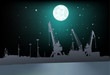 Lunar landscape in port