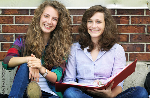 Photo: Friends studying together Friends studying together