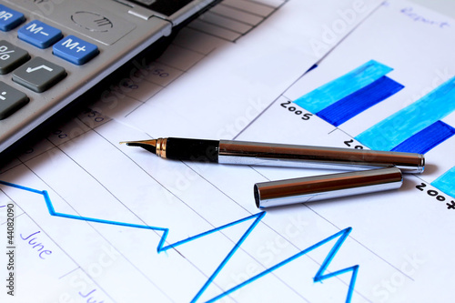 Photo: business chart showing financial growth business chart showing financial growth