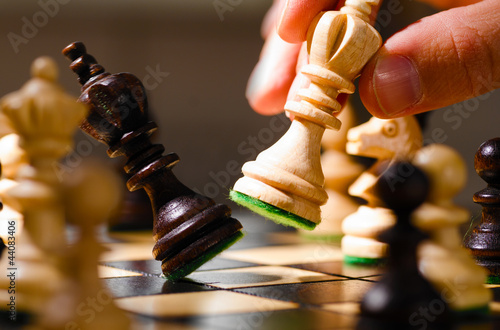 Photo: wooden chess pieces wooden chess pieces