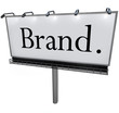 Brand Word on Billboard Advertising Marketing Message