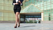Video: Young confident businesswoman with folder walking Young confident businesswoman with folder walking