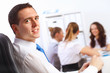 Young businessmen working in the office