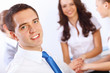 Young businessmen working in the office