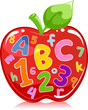Apple Filled with Letters and Numbers