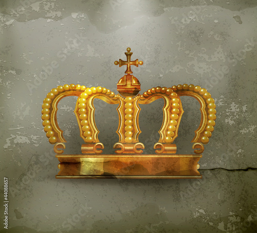 Vector: Crown, old-style vector Crown, old-style vector