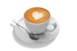 latte art on white background