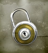 Padlock, old-style vector