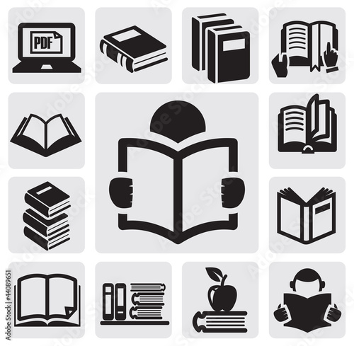 Vector: Books icons set Books icons set