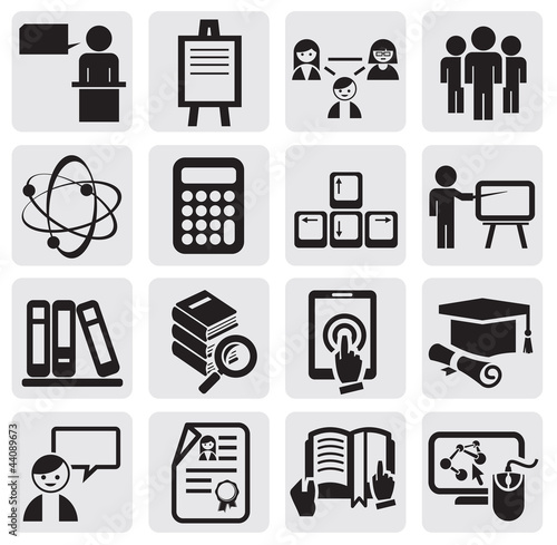 Vector: Education icons set Education icons set