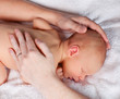 Photo: Protecting hands on a baby Protecting hands on a baby