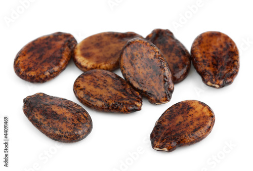 Photo: Watermelon seeds on white Watermelon seeds on white
