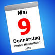 Kalender auf blau - 05.05.2013 - Christi Himmelfahrt