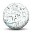 Mathematik, Kugel, 3D, Mathe, Formeln, Symbole, Zeichen, Schule