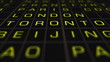 International Airport Timetable Illustration animation