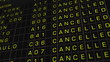 International Airport Timetable Illustration animation