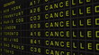 International Airport Timetable Illustration animation