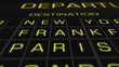 International Airport Timetable Illustration animation