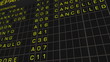 International Airport Timetable Illustration animation