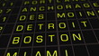 US Domestic Airport Timetable Illustration animation