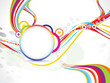 abstract wave background with circle