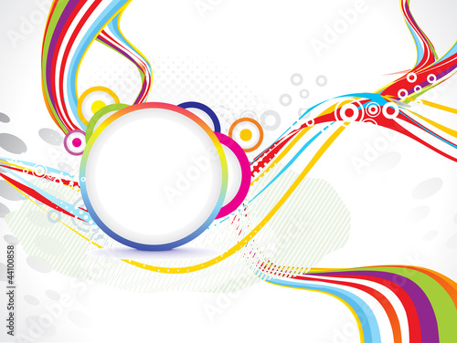 Vector: abstract wave background with circle abstract wave background with circle