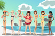 Women in bikini