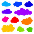 Wolken Set Bunt
