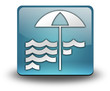 Light Blue 3D Effect Icon "Beach"