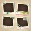 Scrap vintage set of photo frames
