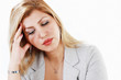 Worrying businesswoman