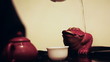 flowing water in a tea ceremony