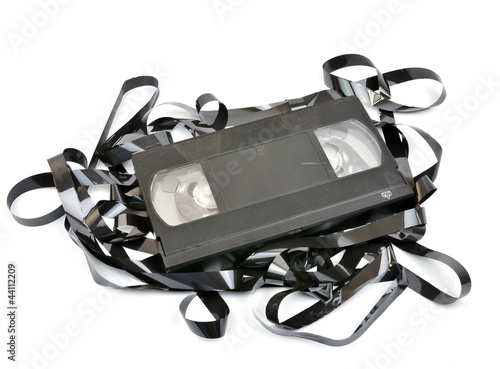 Photo: Old vhs video cassette Old vhs video cassette