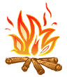Fire flames. Sketch