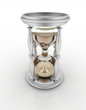 Old Sandglass isolated on white background