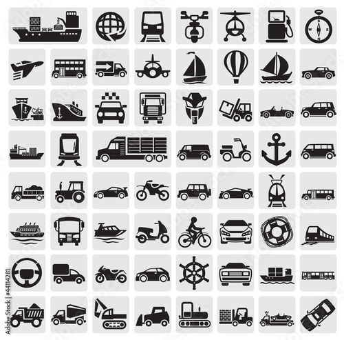 Vector: big transportation icon set big transportation icon set
