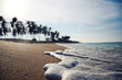 Close up wave on a tropical beach dof