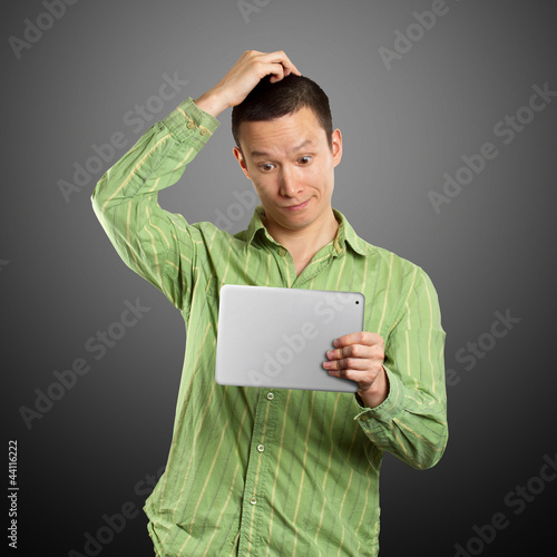 Photo: Business Man With Touch Pad Business Man With Touch Pad