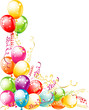 Vector: Invitation card for birthdays. Balloons design Invitation card for birthdays. Balloons design