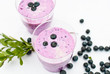 Photo: yogurt shake with blueberry yogurt shake with blueberry
