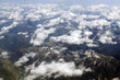 Aerial view on mountains from an airplane