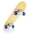 Skateboard deck on white, isolated path included